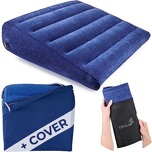 Circa Air Inflatable Wedge Pillow with Bed Wedge Pillow Cover