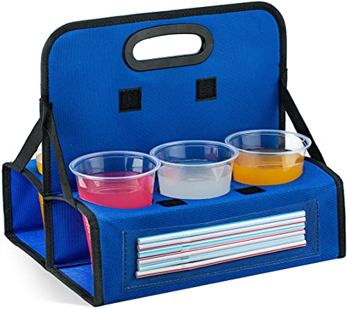 Premium Drink Caddy for 6 Cups - Blue