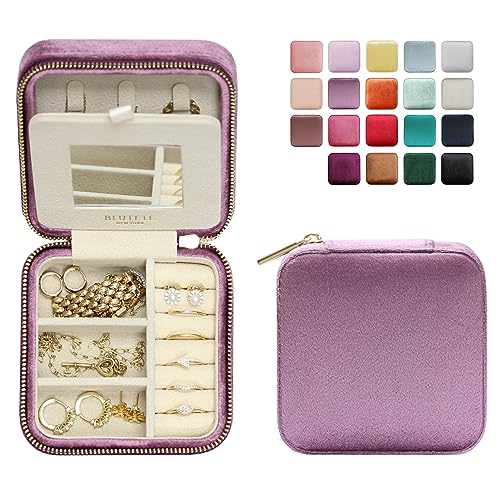 BLUTETE Velvet Travel Jewelry Box Organizer