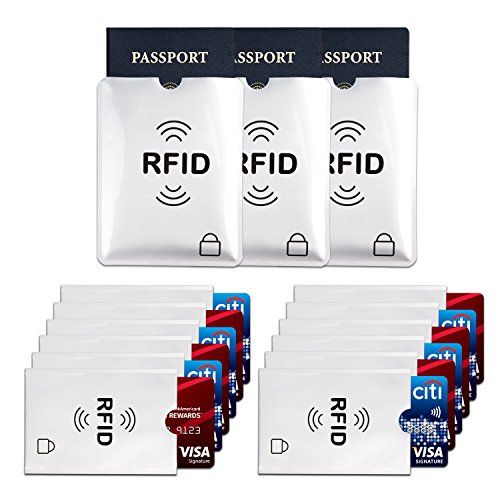 RFID Blocking Sleeves and Passport Holders Set - Identity Theft Protection for Men & Women