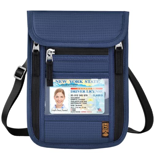 Travel Neck Wallet - RFID Blocking Passport Bag