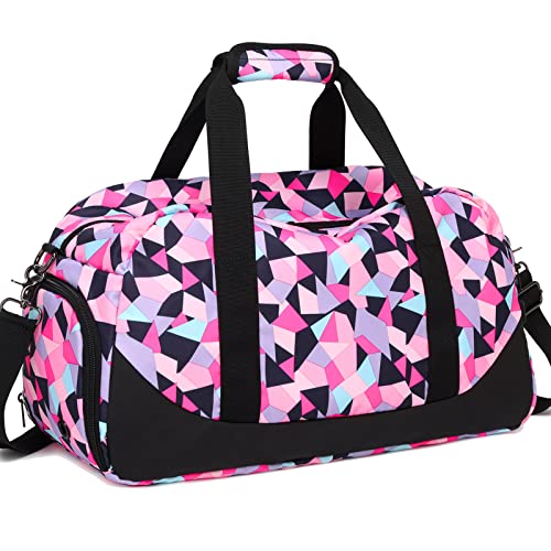 Girls Teens Sport Gym Bag Women Weekender Carry On Overnight Bag Workout Duffel