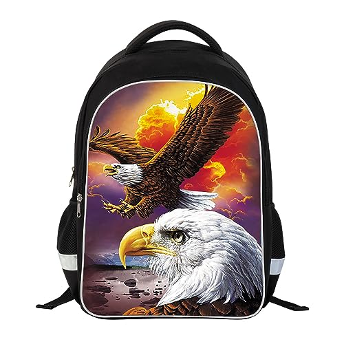 ZRENTAO Boys Backpack with Bold Eagle Design