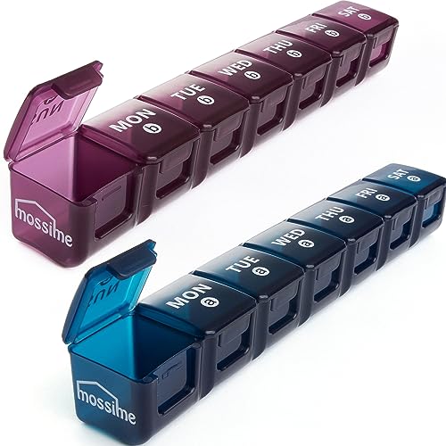 2-Pack Weekly Large Pill Organizer for Travel