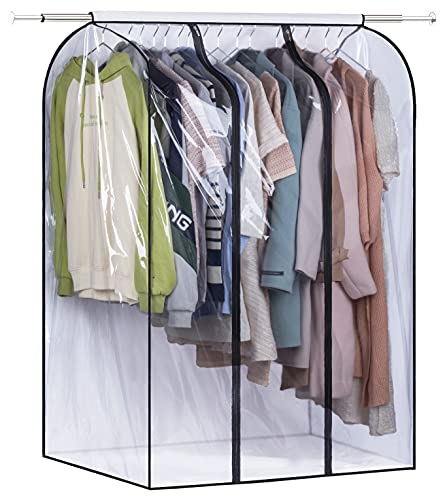 Large Clear Hanging Garment Bags for Closet Storage