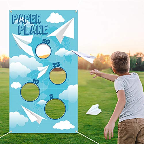 TICIAGA Paper Plane Toss Game Banner