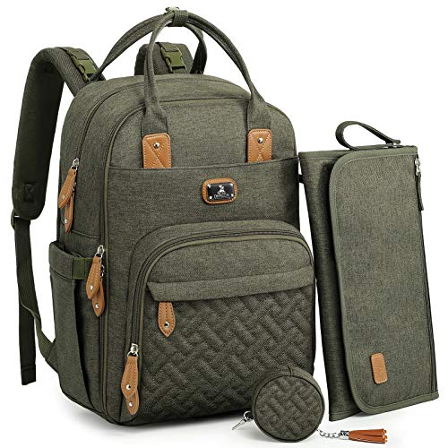 All-in-One Diaper Bag Backpack - Army Green
