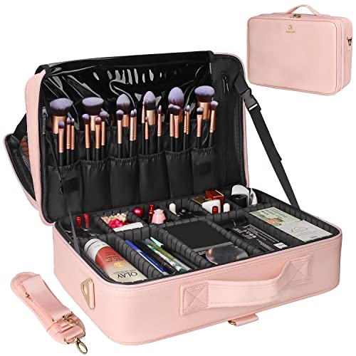 Relavel Large Makeup Bag Professional Train Case