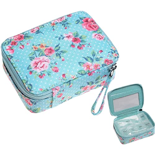 Rose Floral Weekly Pill Organizer Case