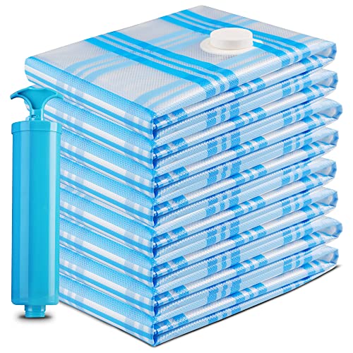 SUOCO Premium Vacuum Storage Bags 8 Pack (4 x Large, 4 x Jumbo) 80% More Space Saver