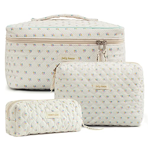 HBselect Quilted Makeup Bag Set