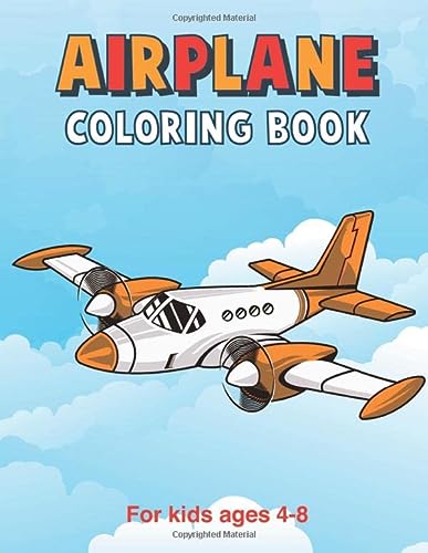 Airplane Coloring Book for Kids Ages 4-8