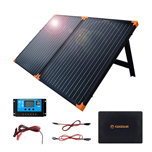 FlexSolar 100W Solar Panel Charger with 20A PWM Charger Controller