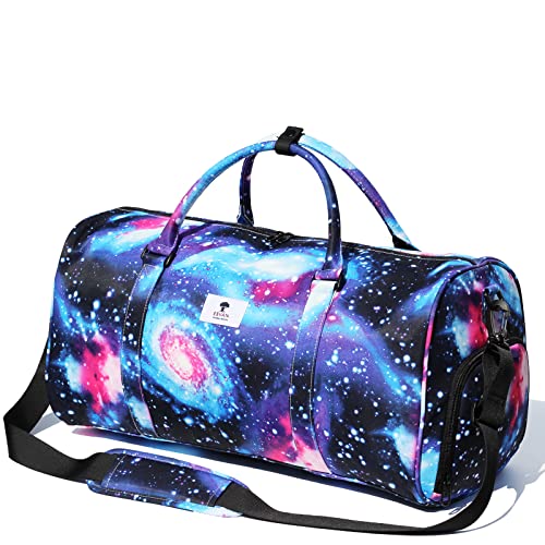 Floral Water Resistant Duffel Bag Weekender Travel Bag