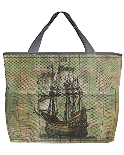 Nautical Map Beach Bag