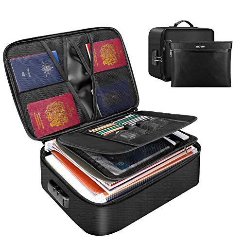 Fireproof File Organizer Bags with Lock - Secure and Portable Storage