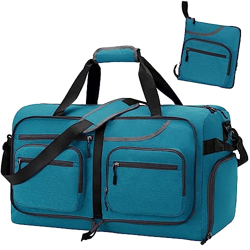 Foldable Travel Duffel Bag with Shoes Compartment - Waterproof & Tear Resistant