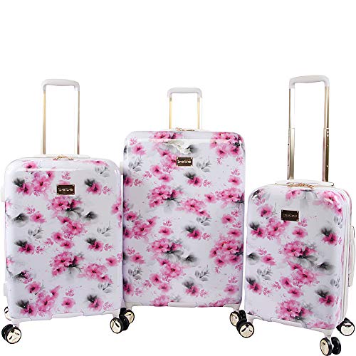 BEBE Women's Juliette 3pc Spinner Suitcase Set