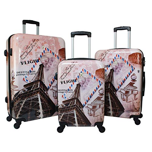 Paris Collection 3-Piece Hardside Spinner Luggage Set