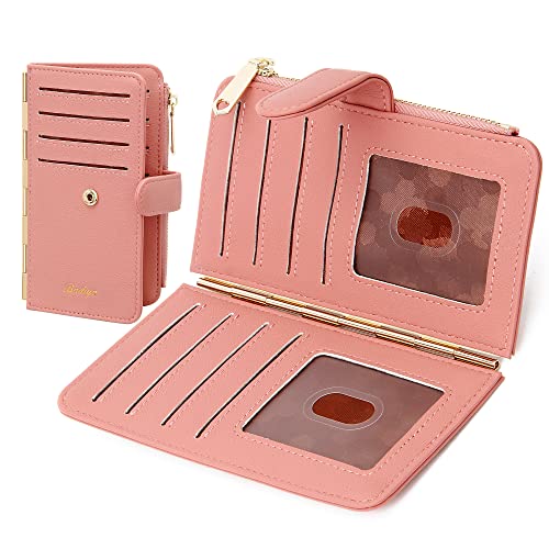 Badiya Women's RFID Blocking Slim Wallet with 3 ID Window
