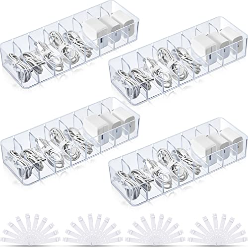 Clear Plastic Charger Cord Organizer Box