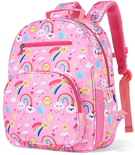 JoyLEME Rainbow Clouds Backpack for Girls Kids