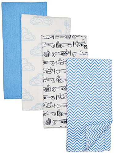 Hudson Baby Cotton Flannel Burp Cloths - Airplane Design