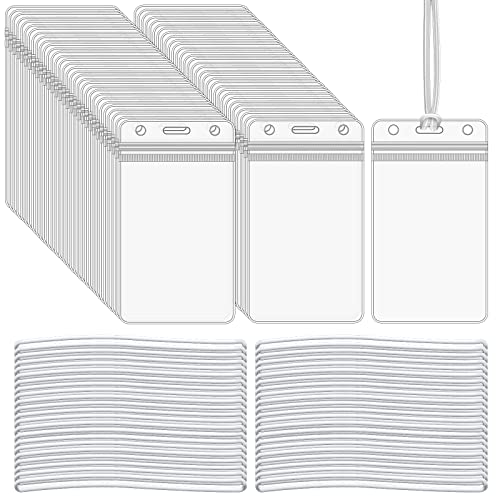 WYOMER Clear ID Card Holder with Luggage Tag Loop Straps