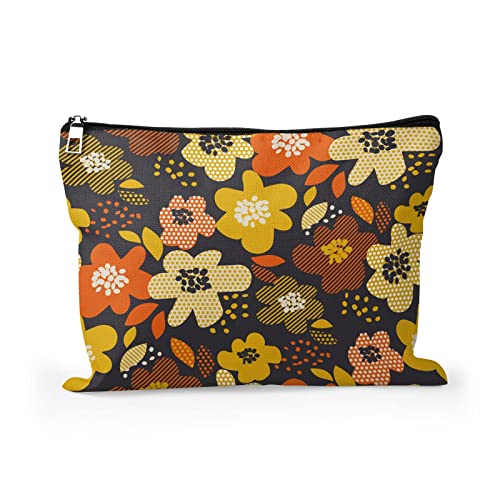 Retro 60s Floral Makeup Bag