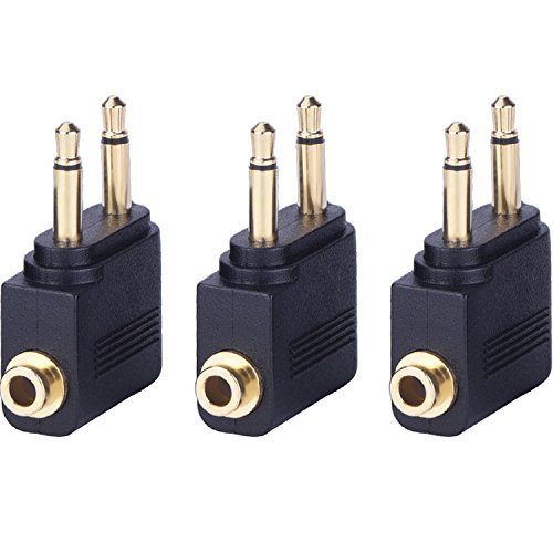 eBoot Airplane Adapters (3 Pack, Golden Plated)