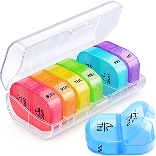 ZIKEE Weekly Pill Organizer 2 Times a Day