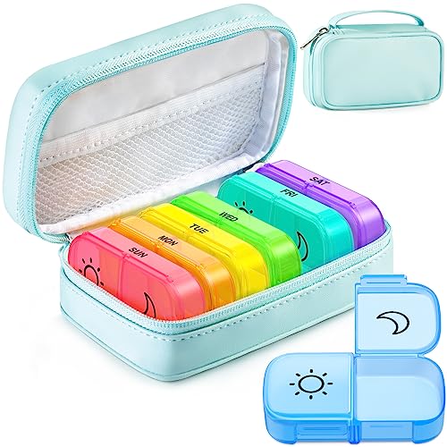 Stylish Pill Organizer with Carrying Case