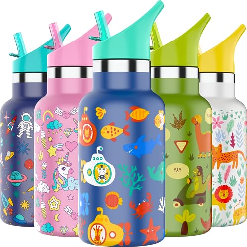 JEELA SPORTS Kids Water Bottle - Leak Proof & Double Wall Vacuum Insulated