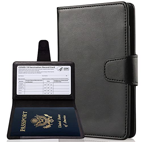 Teskyer Passport and Vaccine Card Holder Combo