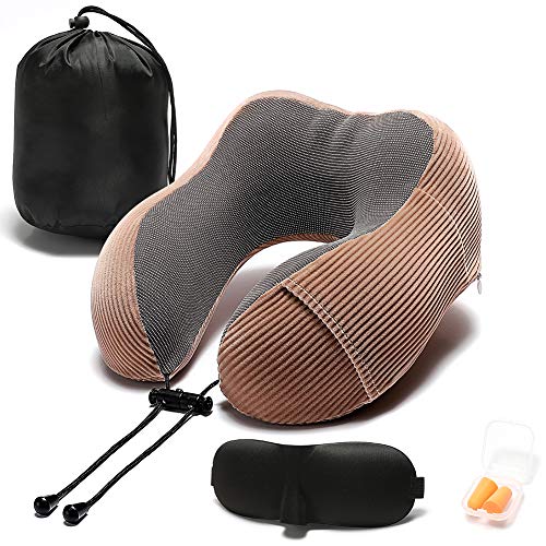 Memory Foam Travel Pillow with 360-Degree Head Support