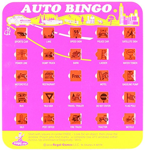 Regal Games Travel Bingo Game Card