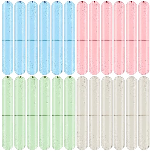 Krgiqn 24 Pack Toothbrush Travel Case