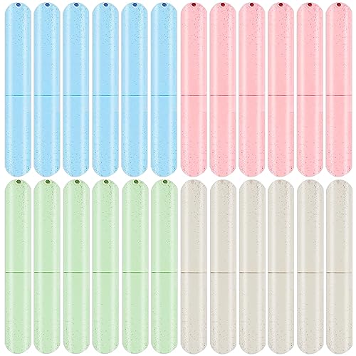 Krgiqn 24 Pack Toothbrush Travel Case