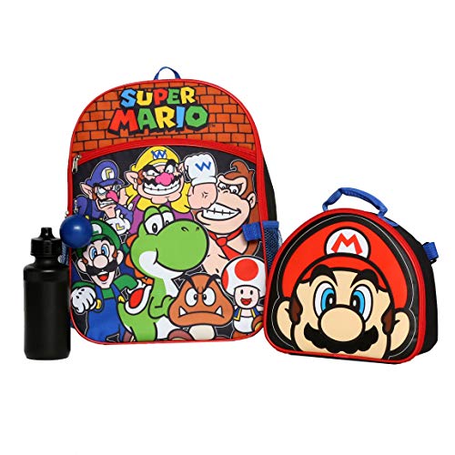 Super Mario Bros. 4-Piece Backpack Set for Kids