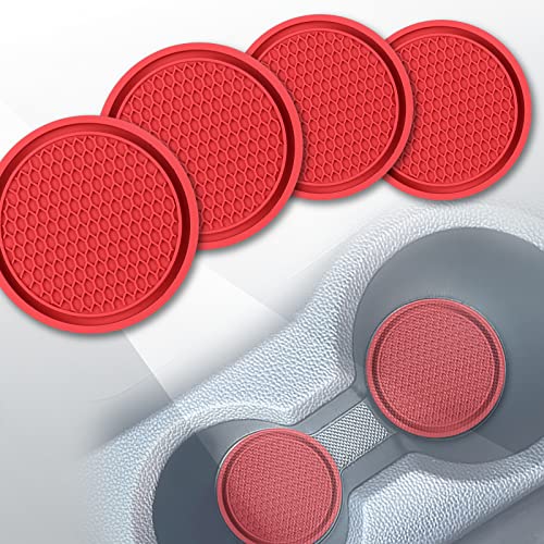 Smeyta Car Cup Coaster Set - Universal Silicone Coasters for Car Cup Holders