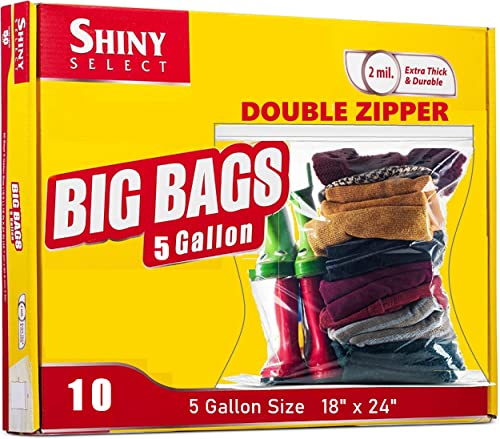 Ziploc Big Bag Double Zipper, Large, 5 Count 