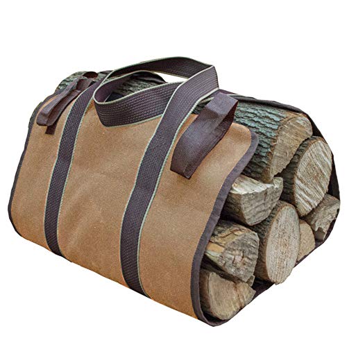 Log Carrier Canvas Firewood Tote Bag