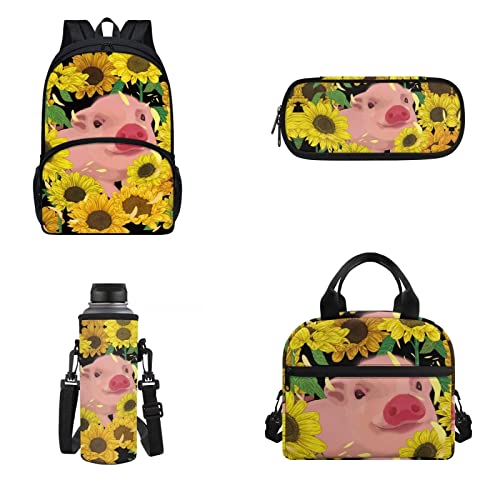 POLERO Sunflower Pig Backpack Set