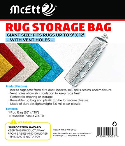 Rug Storage Bag with Vent Holes - Giant Size