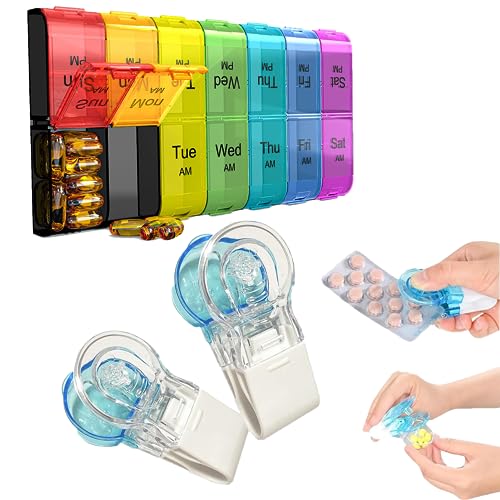 Convenient Extra Large Pill Organizer with Portable Pill Taker