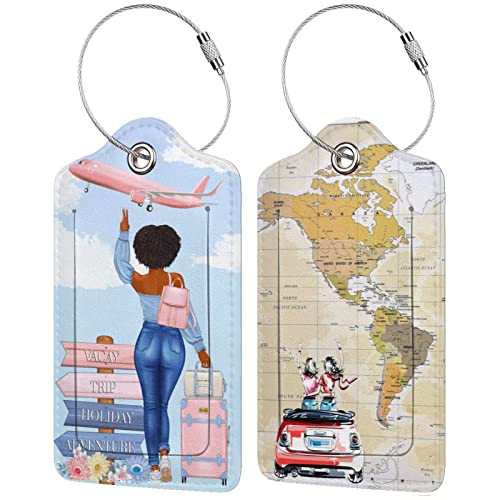 2 Pack Travel Luggage Tags for Suitcases