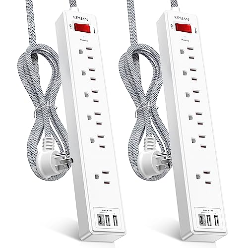 QINLIANF 6 Ft Extension Cord and Surge Protector