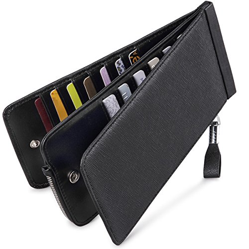 Huztencor RFID Blocking Leather Card Holder Wallet