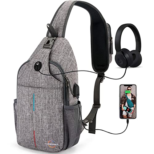 Crossbody Sling Backpack with USB Charging Port
