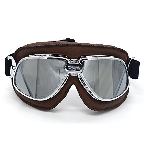 evomosa Vintage Pilot Style Motorcycle Goggles